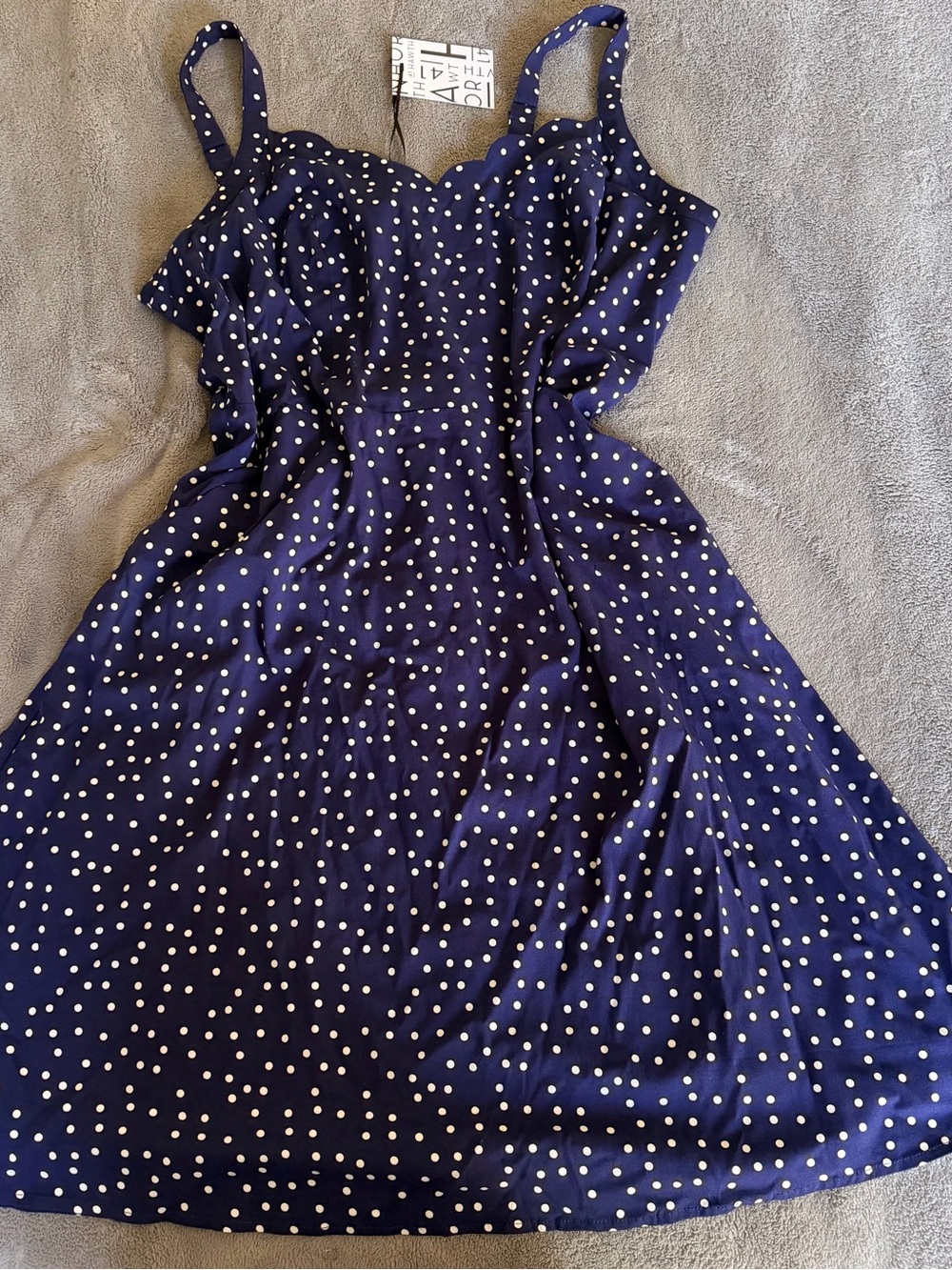 41 Hawthorn Beatriz Scallop Polka Dot Dress Navy White Pockets NWT Size 2x